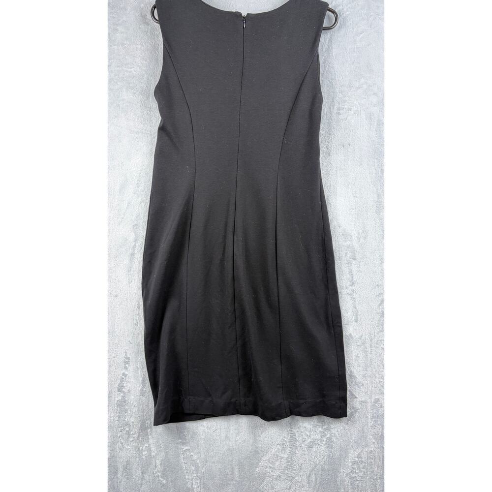Calvin Klein Black Rosette Sheath Sleeveless Dress - Size 12 - Picture 4 of 7